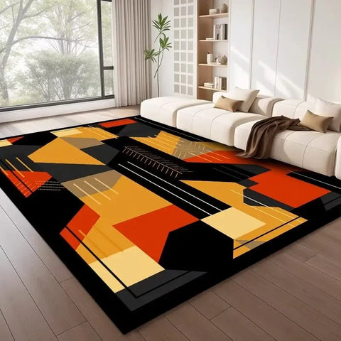 Navak Carpet Nordic Style Geometric Large Rugs for Living Room Modern Decoration Home Carpet Light Luxury Bedroom Rug  Washable Mat
