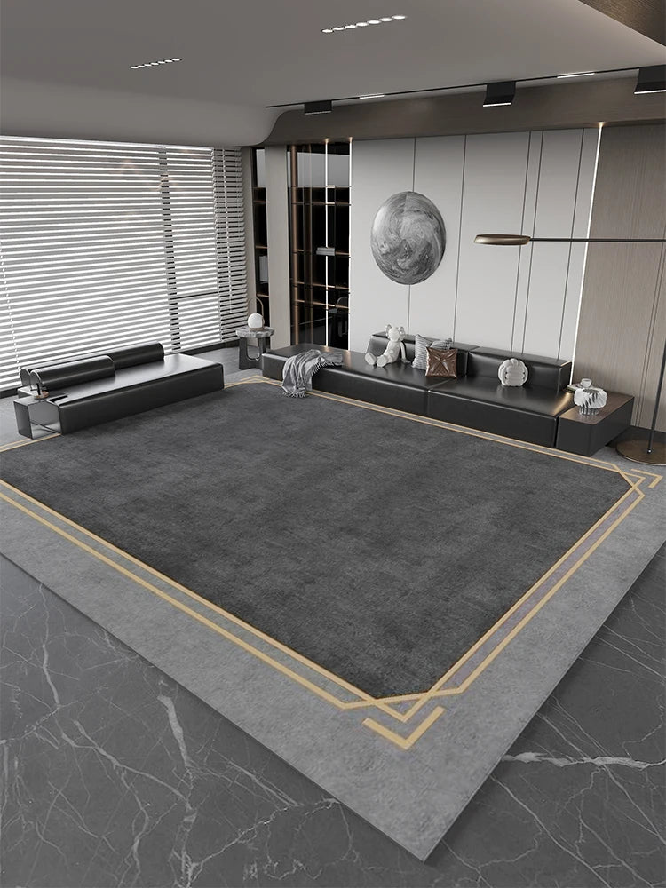 Navak Teppich, leichter Luxus-Studienteppich, großflächiger Teppich im nordischen Stil für Wohnzimmer, minimalistisches Schlafzimmerdekor, Nachttischteppich, waschbare Matte für Zuhause