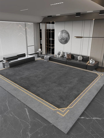 Navak Teppich, leichter Luxus-Studienteppich, großflächiger Teppich im nordischen Stil für Wohnzimmer, minimalistisches Schlafzimmerdekor, Nachttischteppich, waschbare Matte für Zuhause