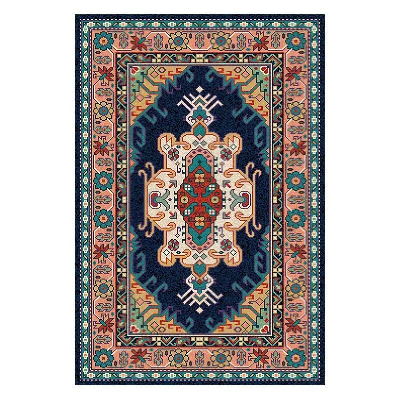 Navak Teppich Retro Europa Persien Stil Kunst Teppich Wohnzimmer Sofa Schlafzimmer Arbeitszimmer Küche Eingang Fußmatte Rutschfester leichter Luxus Dekor Teppich