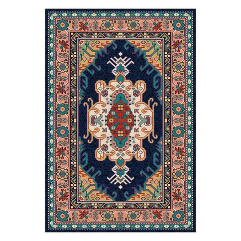Navak Teppich Retro Europa Persien Stil Kunst Teppich Wohnzimmer Sofa Schlafzimmer Arbeitszimmer Küche Eingang Fußmatte Rutschfester leichter Luxus Dekor Teppich