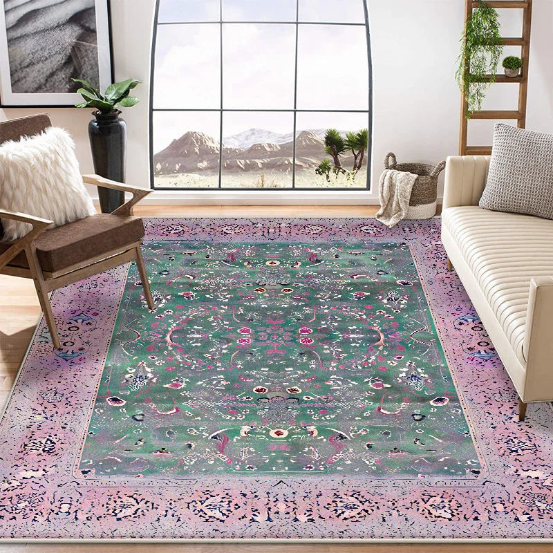 Navak Teppich, flauschig, kurz, großflächig, für Wohnzimmer, persische Retro-Dekoration, für Zuhause, Schlafzimmer, 200 x 300 cm, Lounge, Nachttisch, rutschfeste Fußmatten