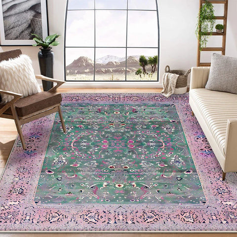 Navak Teppich, flauschig, kurz, großflächig, für Wohnzimmer, persische Retro-Dekoration, für Zuhause, Schlafzimmer, 200 x 300 cm, Lounge, Nachttisch, rutschfeste Fußmatten