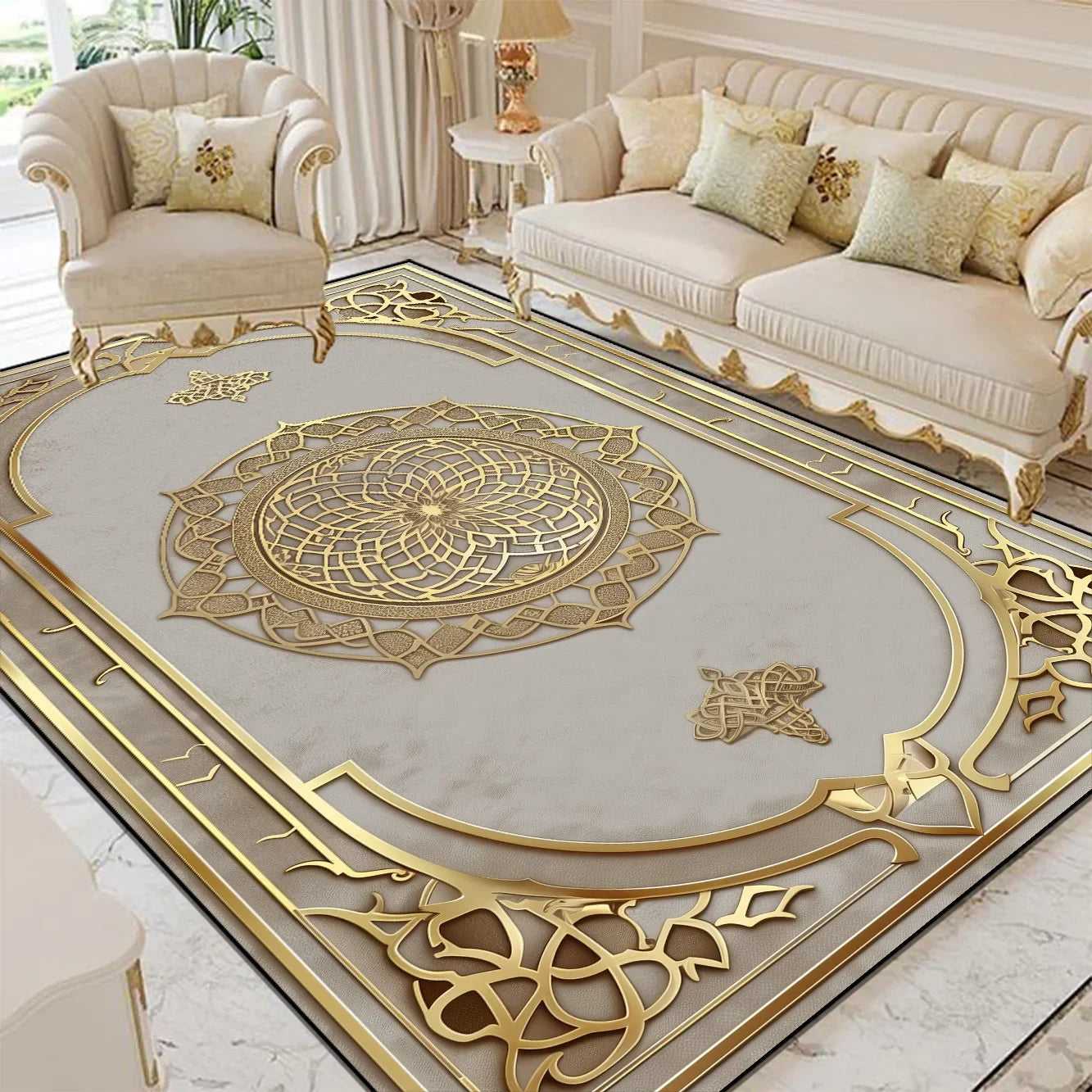 Navak Teppich, luxuriöser Stil, für Wohnzimmer, große Fläche, Heimdekoration, Fußmatten, Lounge, Sofa, Kaffee, rutschfester Teppich, Schlafzimmer, Garderobe, waschbar