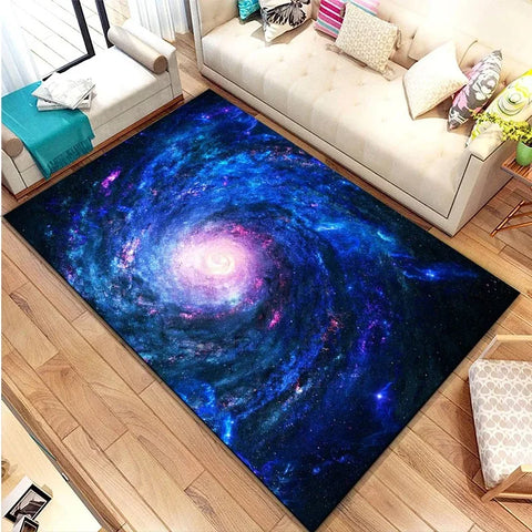 Navak Teppich 3D Galaxy Space Star Teppich Home Schlafzimmer Wohnzimmer Dekorative Bodenmatte Badezimmer Zimmer Rutschfester Teppich Fußmatte