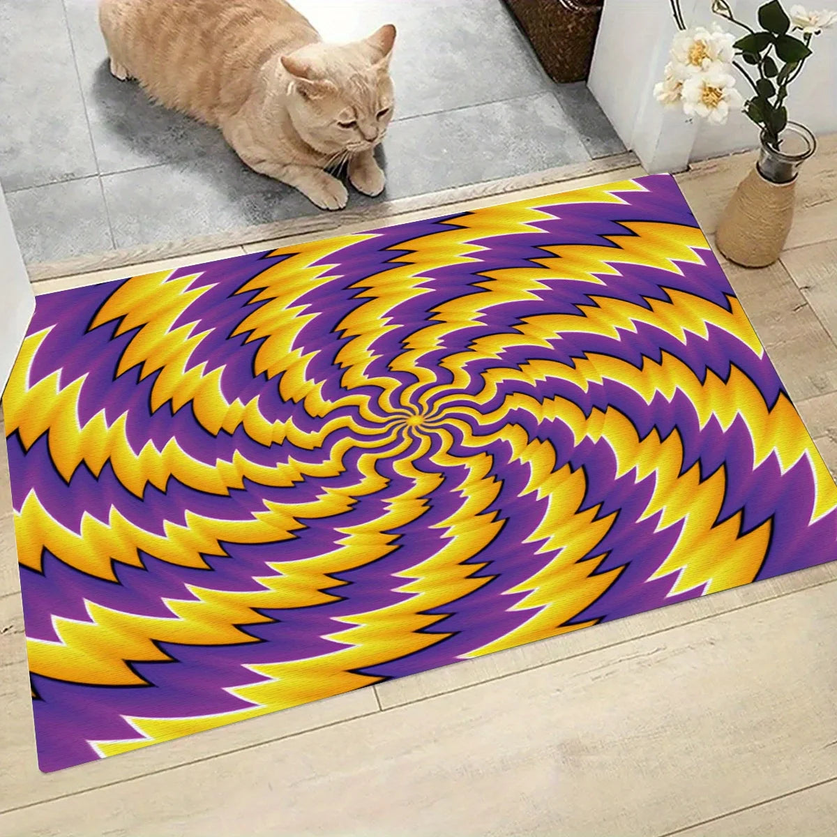 Navak Carpet 1PC 3d illusion pattern door mat, bedroom, living room dustproof carpet big size floor mat for home decoration