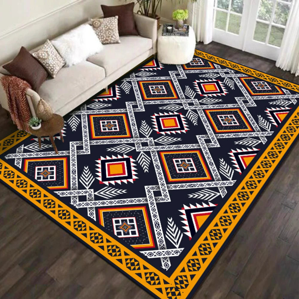 Navak Teppich Retro Persisch-Türkischer Teppich für Wohnzimmer Dekor Sofa Teppich Schlafzimmer Nachttisch Weicher Teppich Küche Couchtisch Bodenmatte Flur Teppich