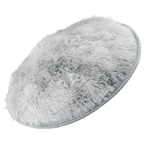 Navak Teppich, 40/60 cm, kreisförmig, rund, zottelig, weich, rutschfest, für Wohnzimmer, Schlafzimmer, Teppich, Bodenmatte für Mädchen, Heimdekoration