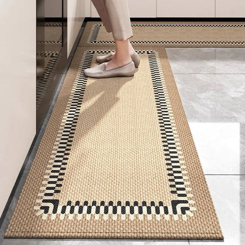 Navak Teppich, Teppich für Küche, Läufer, Teppich, rutschfeste Bodenmatte, lange Teppiche, staubdicht, elegant, minimalistischer Stil, Heimdekoration, Teppiche