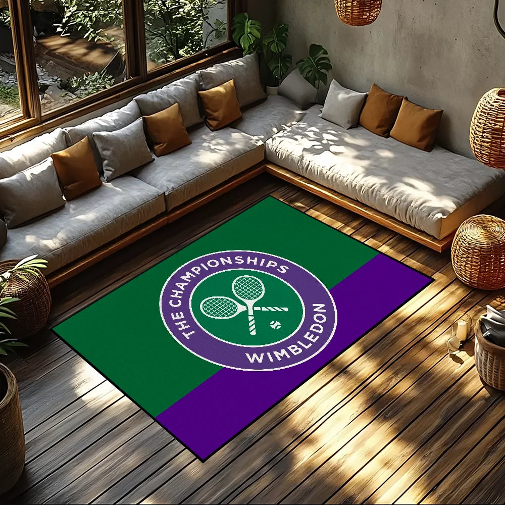 Navak Teppich kleiner Teppich Anti-Rutsch Küche W-Wimbledon Schlafzimmer Handgefertigter cooler Tufted Teppich Wohndesign Meisterschaftszimmer Eingangsdekoration