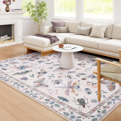 Navak Carpet Rug for Living Room Carpet Large Size Bedroom Bedside Floor Mat Green Insect Carpets Tropical Rainforest Home Decoration Rugs