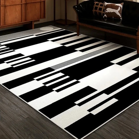Navak Teppich Amerikanischer Retro-Teppich Blau Braun Wohnzimmer Hochwertige Schlafzimmer Nachttischmatte Garderobe Sofa Einfacher Teppich Alfombra Dekorieren