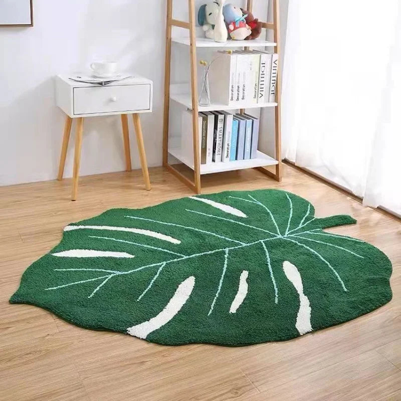 Navak Teppich Top Qualität Ins Unregelmäßige Blätter Weicher Teppich Couchtisch Teppiche Wohnzimmer Dekoration Schlafzimmer Grüne Matten Kinder Nachttisch Bereich Teppich