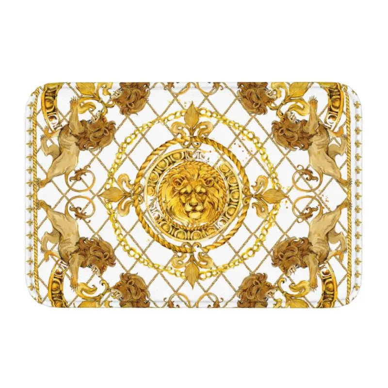 Navak Carpet Luxus Goldener Löwe Europäisches Blumenmuster Vordere Bodentür Eingangsmatten Außen Badezimmer Küche Fußmatte Wohnzimmer Teppich Teppich