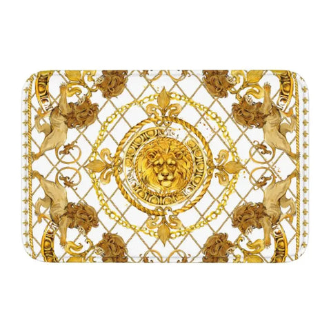 Navak Carpet Luxus Goldener Löwe Europäisches Blumenmuster Vordere Bodentür Eingangsmatten Außen Badezimmer Küche Fußmatte Wohnzimmer Teppich Teppich