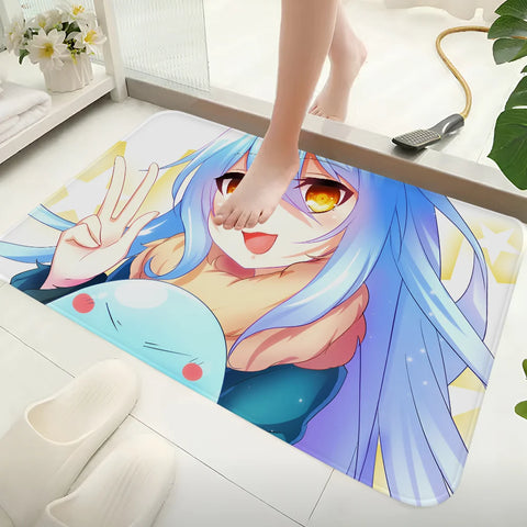Navak Teppich Dämon Slime Rimuru Tempest Flur Teppich rutschfeste Waschküche Matte Wäsche Dekor Balkon Kind Wohnzimmer WC Teppich