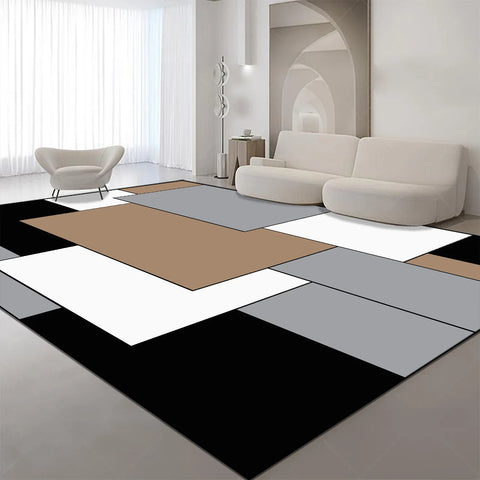 Navak Carpet Luxury Geometric Large Living Room Carpet Home Decoration Nordic Style Rugs for Bedroom Soft Non-slip Sofa Side Mat for Children