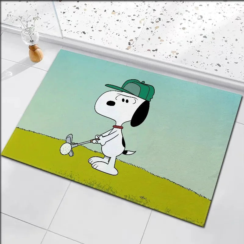 Navak Carpet Daily Picks Disney Snoopy Fußmatte, niedliches Cartoon-Design, für Kinderzimmer, Heimdekoration, rutschfest, waschbar, für Schlafzimmer, Badezimmer, Küche, Eingangsbereich