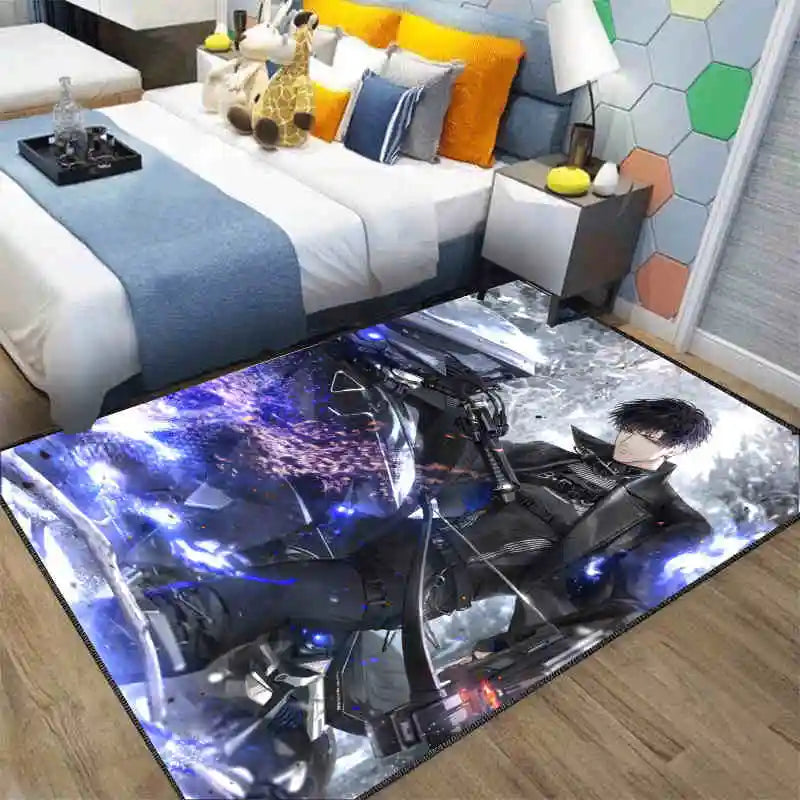 Navak Carpet Exclusive Picks Japanischer Anime-Schlingenteppich – maschinenwaschbarer Nachttischteppich für Airbnb, Hotel, gemütliche Wohndekoration