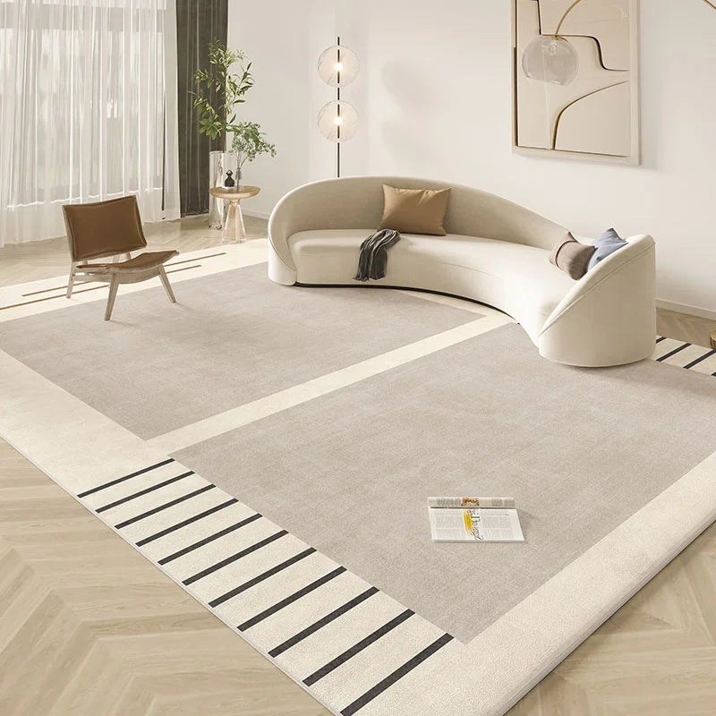 Navak Teppich, Wohnzimmerdekoration im Wabi-Sabi-Stil, Plüschteppich, leichte Luxusteppiche für Schlafzimmer, flauschig, weich, dick, waschbare Bodenmatte