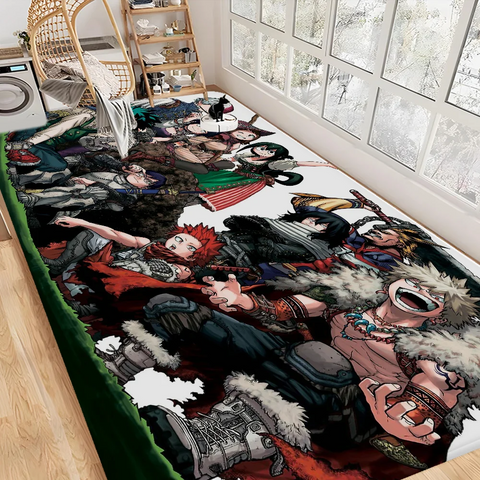 Navak Carpet My Hero Academia Hallway Carpet Retro Multiple Choice Living Room Kitchen Rug Non-Slip Welcome Rug