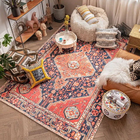 Navak Teppich im persischen Stil, Wohnzimmer, große Flächen, Teppiche, Retro, Schlafzimmer, Nachttisch, Dekoration, Teppich, weicher Garderobenteppich, bequeme Balkonteppiche