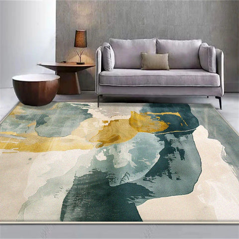 Navak Teppich Nordischer abstrakter Teppich für Wohnzimmer, luxuriös, leicht zu reinigen, Heimdekor, Teppich für Schlafzimmer, waschbar, Waschraum, Bodenmatte, Ковер Tapis 러그