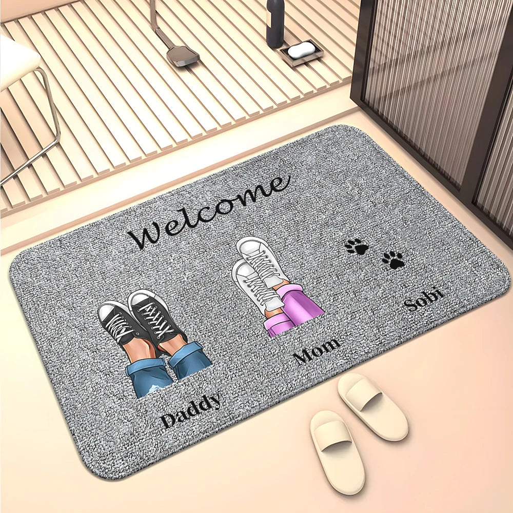 Navak Teppich Familienmitglieder Zuhause Wohnzimmer Sofa Fußmatte Dekoration Anti-Rutsch-Bodenmatte Niedlicher Teppich Fußmatte Teppich Bereich Teppich Kawaii Teppich