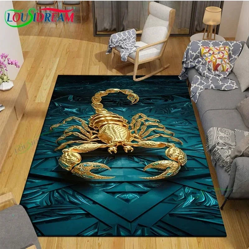 Navak Teppich, wunderschönes Sternbild Skorpion, Teppich für Wohnzimmer, Schlafzimmer, Nachttischmatte, modische Bodenmatte, Bereichsteppich, Fußmatte, Schlafzimmerdekoration