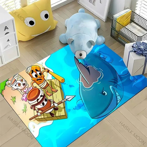 Navak Carpet Daily Picks Erstellt virtuelle Kreaturen, italienischer Brainrot-Cartoon-Teppich, für Wohnzimmer, Schlafzimmer, Nachttisch, Badezimmer, Bodenmatte, Heimteppich, Geschenk
