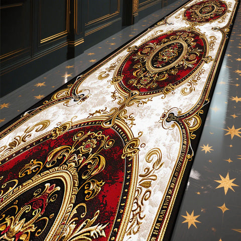 Navak CarpetLuxury Marmor-Korridor-Teppich, Hotelflur-Läufer, Dekorationsteppiche, Wohnzimmer-Gang, waschbar, rutschfeste Bodenmatte, anpassbar