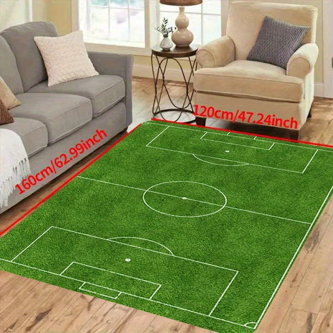Navak Carpet Exclusive Picks Fußballfeld-Teppich, weiche, rutschfeste Sportplatz-Spielmatte, rutschfeste Bodenmatte für Wohnzimmer und Schlafzimmer, Heimdekoration