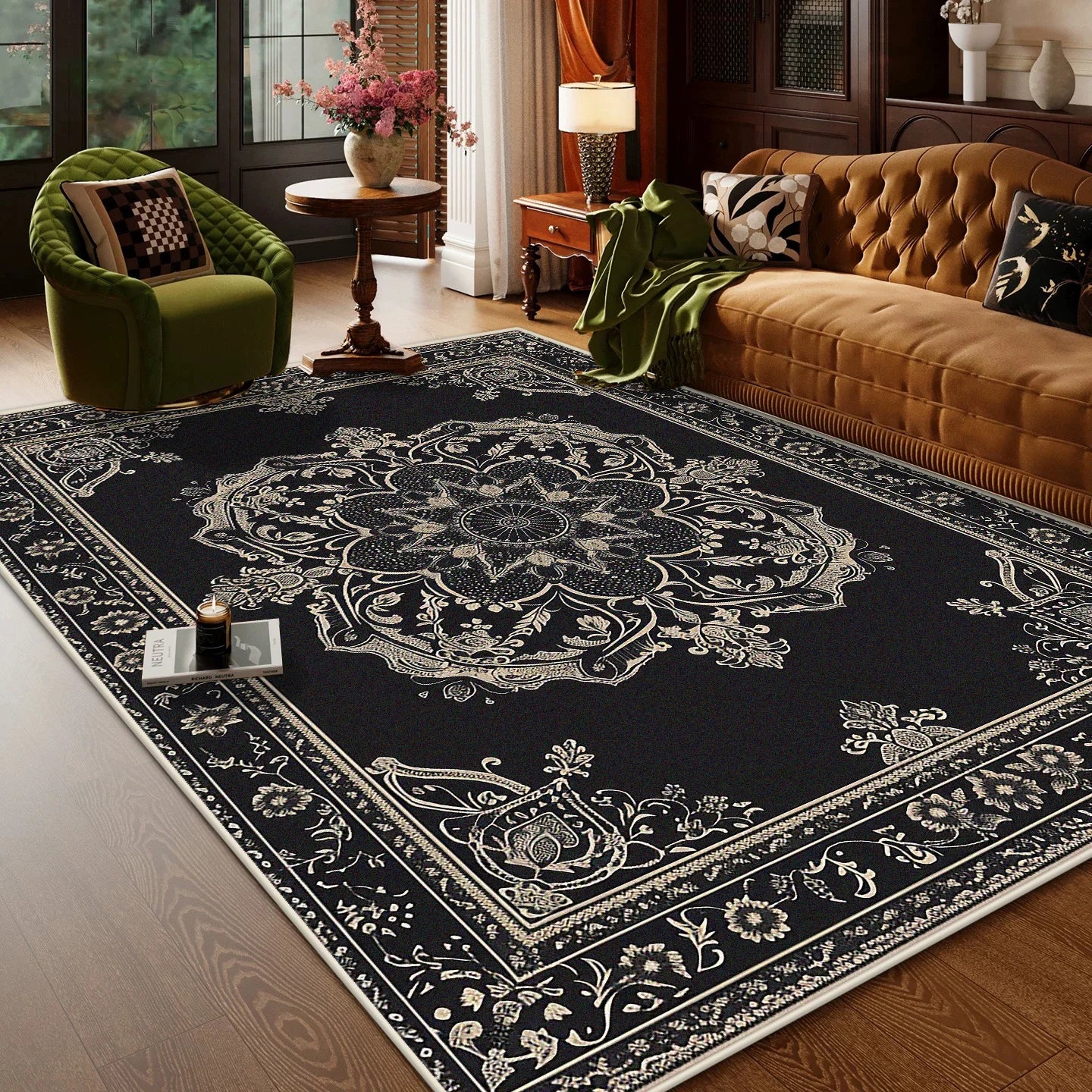 Navak Carpet Persian Style Living Room Carpet Luxury Decoration Sofa Area Fluffy Soft Rugs Home Room Non-slip Washable Mat Floor