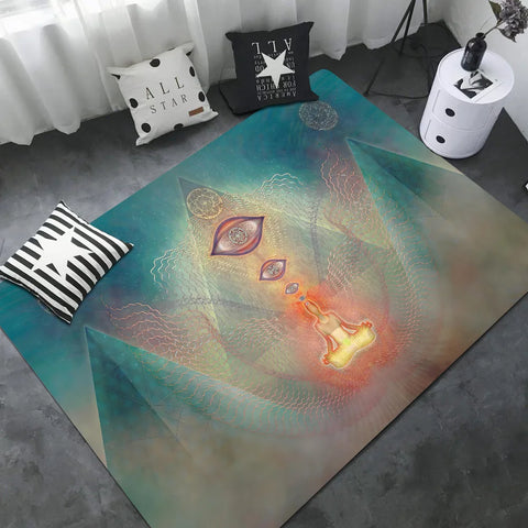 Navak Carpet Rainbow 7 Chakra Mandala Bohemia Yoga Fußmatte, waschbar, rutschfest, für Wohnzimmer, Sofa, Stühle, Bereichsmatte, Küche, Willkommens-Fußmatte