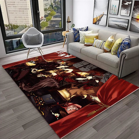 Navak Teppich, 3D-Anime, Black Butler, Cartoon-Teppich für Zuhause, Wohnzimmer, Schlafzimmer, Sofa, Fußmatte, Dekoration, Kinderspielbereich, rutschfeste Bodenmatte