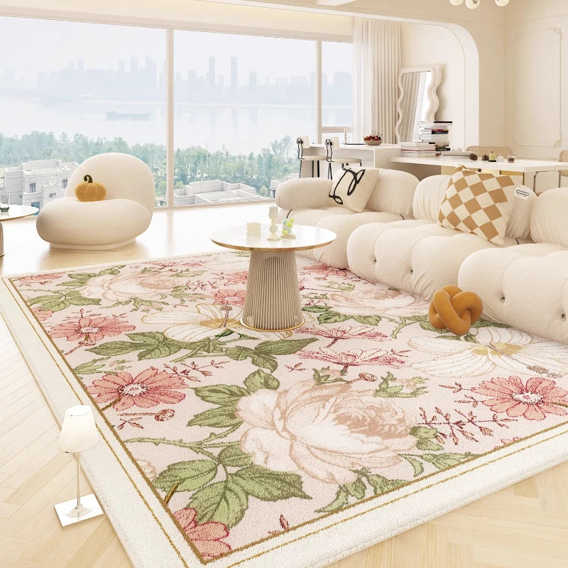 Navak Teppich, französischer Stil, Schlafzimmerdekor, Plüschteppich, großflächige Teppiche für Wohnzimmer, Zuhause, flauschige, weiche Bodenmatte, dicker, waschbarer Arbeitszimmerteppich