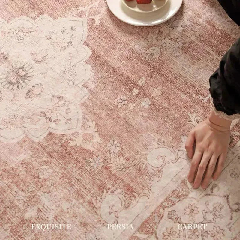 Navak Carpet MBG23Exclusive Picks Bohemian Faux Wool Rug - Ultradünner, schmutzabweisender, rutschfester Teppich für Arbeitszimmer und Wohnzimmer, weiche Bodenmatte4Fb&amp;