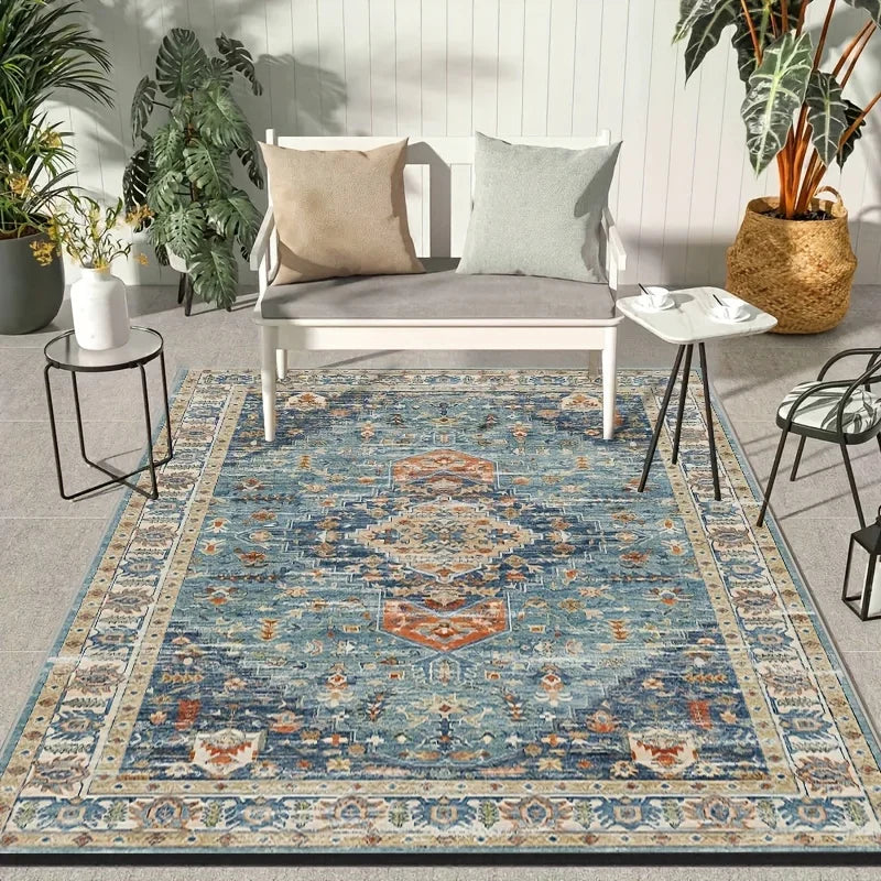 Navak Teppich, 1 Stück, dick, Herbst, neuer böhmischer Stil, große Fläche, Outdoor-Terrasse, Gartenmatte, rutschfest, Wohnmobil, Camping, Kristall-Samtmatte,