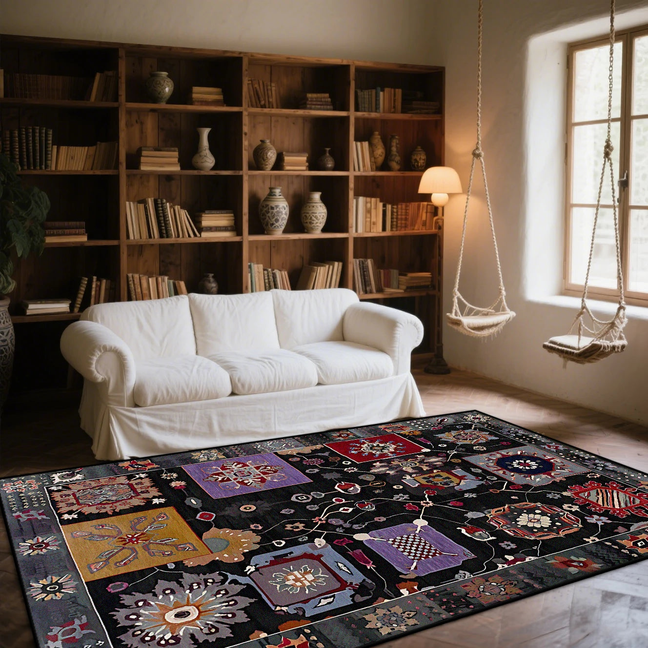 Navak Teppich, amerikanischer Stil, Retro-Dekoration, Teppich, Wohnzimmer, abstrakte Kunst, Schlafzimmer, leicht zu reinigen, Sofa-Teppich, Lounge, Couchtische, waschbare Matte