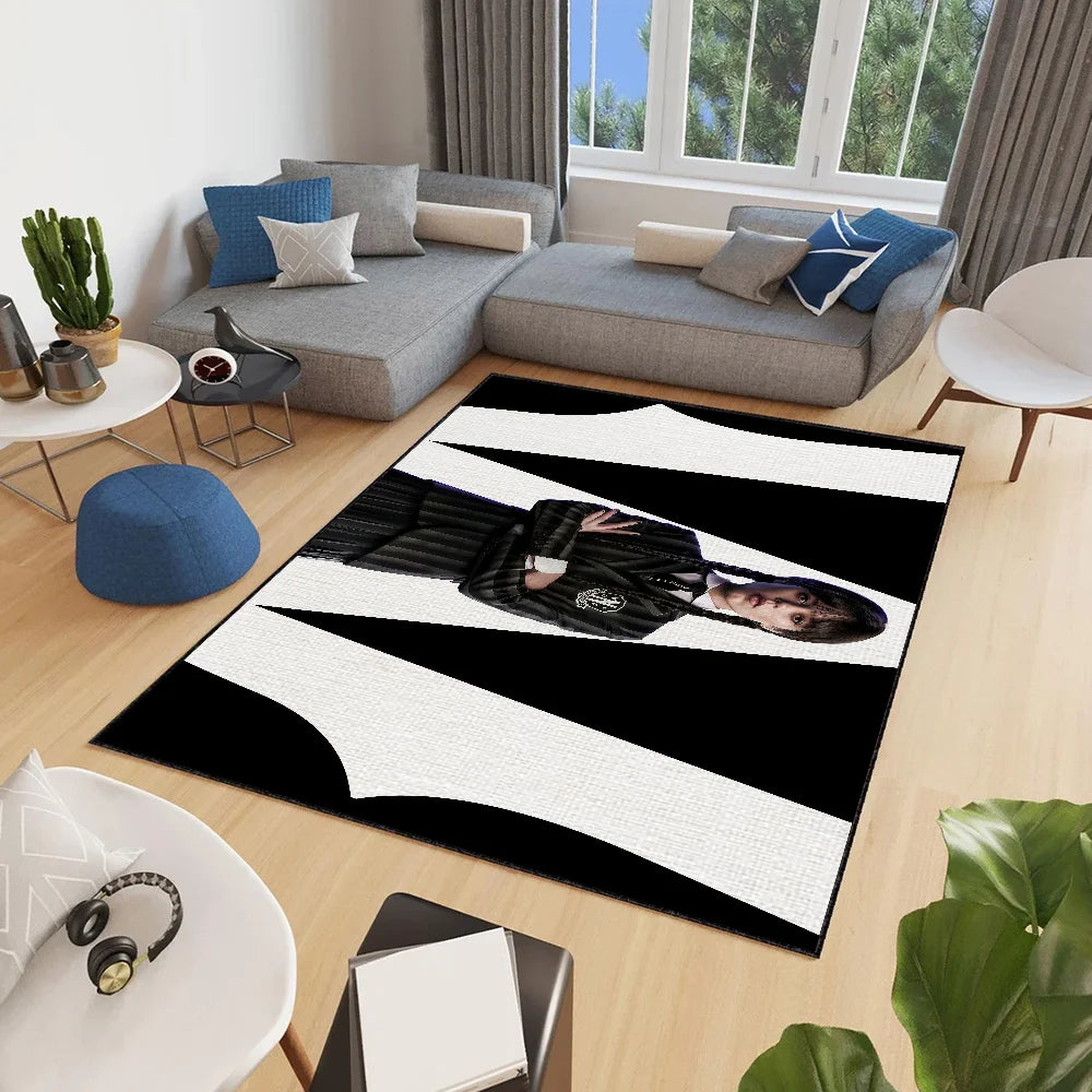 Navak Teppich Horrorfilm W-WedgesdayS-2 kleiner Teppich Teppich Wohnkultur Schlafzimmer Matte Flur Balkon Teppich Eingang Fußmatte Dekoration