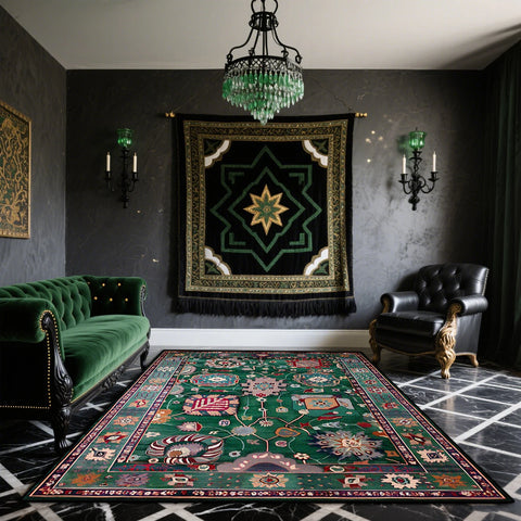 Navak Teppich, Bohemian Retro Teppiche, Wohnzimmer, leicht zu reinigen, rutschfest, waschbar, für Schlafzimmer, Heimdekoration, persische Fußmatte, طاولات للقهوة