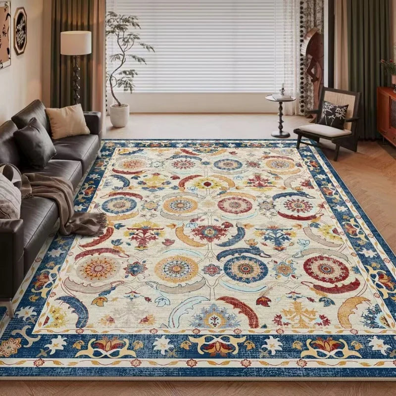 Navak Carpet Teppiche im amerikanischen Retro-Stil für Schlafzimmer, große Bereiche, Wohnzimmerdekoration, Plüschteppich, rutschfeste Lounge-Bodenmatte, flauschiger, weicher Teppich