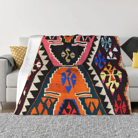 Navak Teppich Sofa Fleece Baluch Flachgewebe Antiker Afghanistan Teppich Überwurfdecke Warmer Flanell Türkischer Kelim Ethnische Kunst Decken Tagesdecken