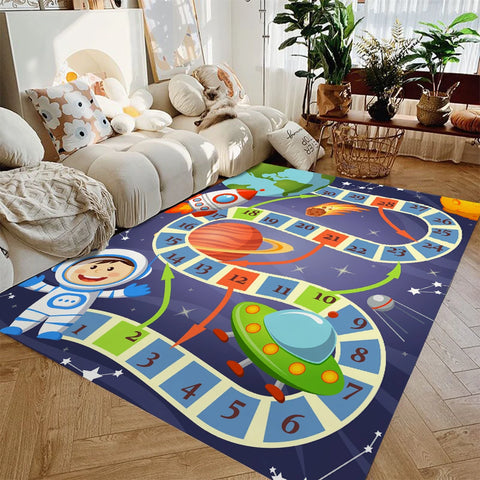 Navak Teppich Kinder Spielmatte, rutschfeste Flanell-Teppiche für Kinderzimmer, Zuhause, Wohnzimmer, Schlafzimmer, Küche, Teppich, maschinenwaschbare Bodenmatte