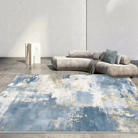 Navak Teppich Nordischer abstrakter Teppich Wohnzimmer Rendering Dekoration Sofa Blau Großflächige Teppiche Outdoor Aktive Rutschfeste Matte Anpassbar