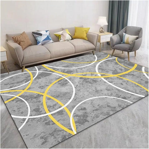 Navak Carpet Exclusive Picks Nordischer geometrischer Luxus-Schlingenflor-Teppich – waschbare Matte für Flur, Airbnb, Schlafzimmer, Büro, Heimdekoration
