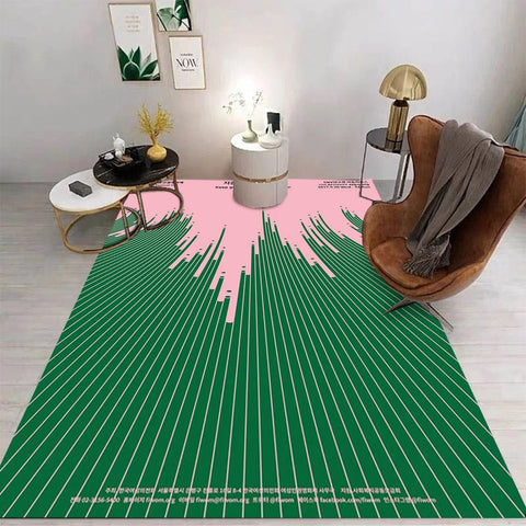 Navak Carpet Daily Picks Einfacher Teppich Cartoon Wohnzimmer Schlafzimmer Küche Sofa Tisch Balkon Teppich Rutschfeste waschbare Matte Exquisite Heimornamente