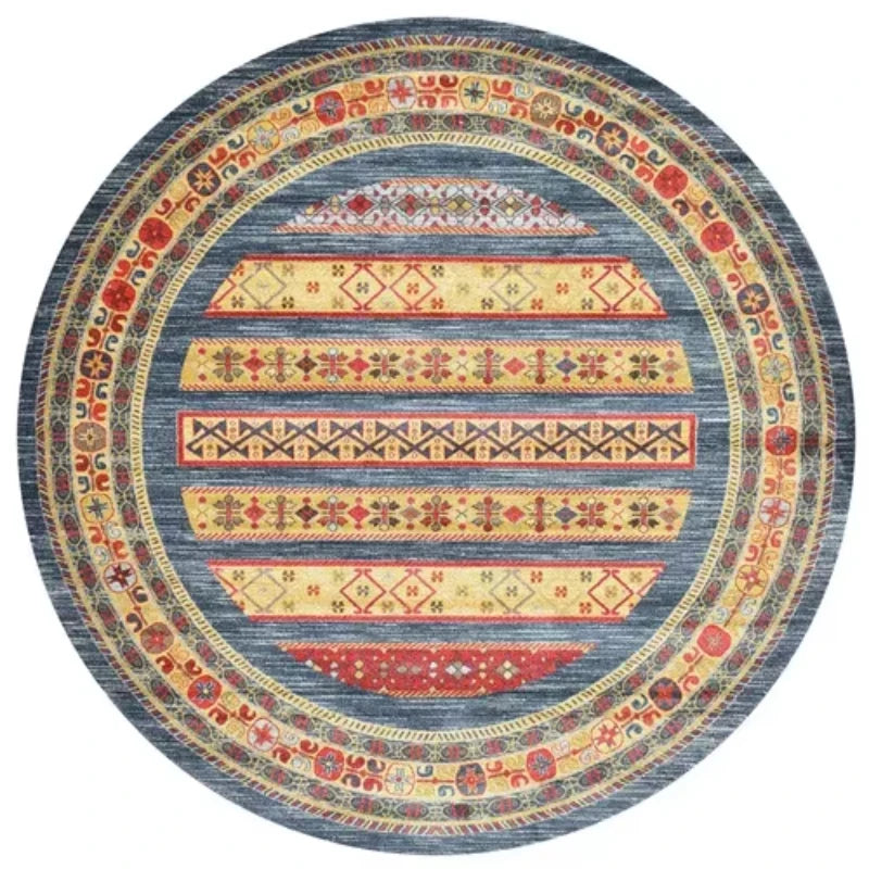 Navak Carpet Persian Style Living Room Carpet Bedroom Decoration Dressing Table Cloakroom Non-slip Floor Carpets Circular Area Rugs