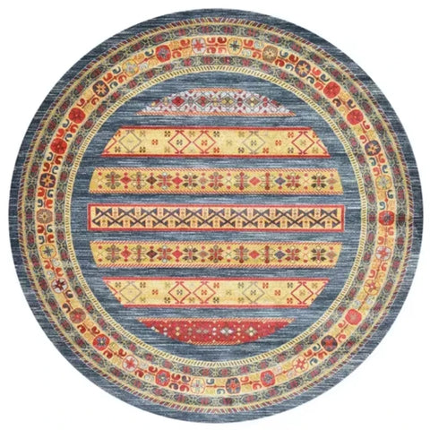 Navak Carpet Persian Style Living Room Carpet Bedroom Decoration Dressing Table Cloakroom Non-slip Floor Carpets Circular Area Rugs