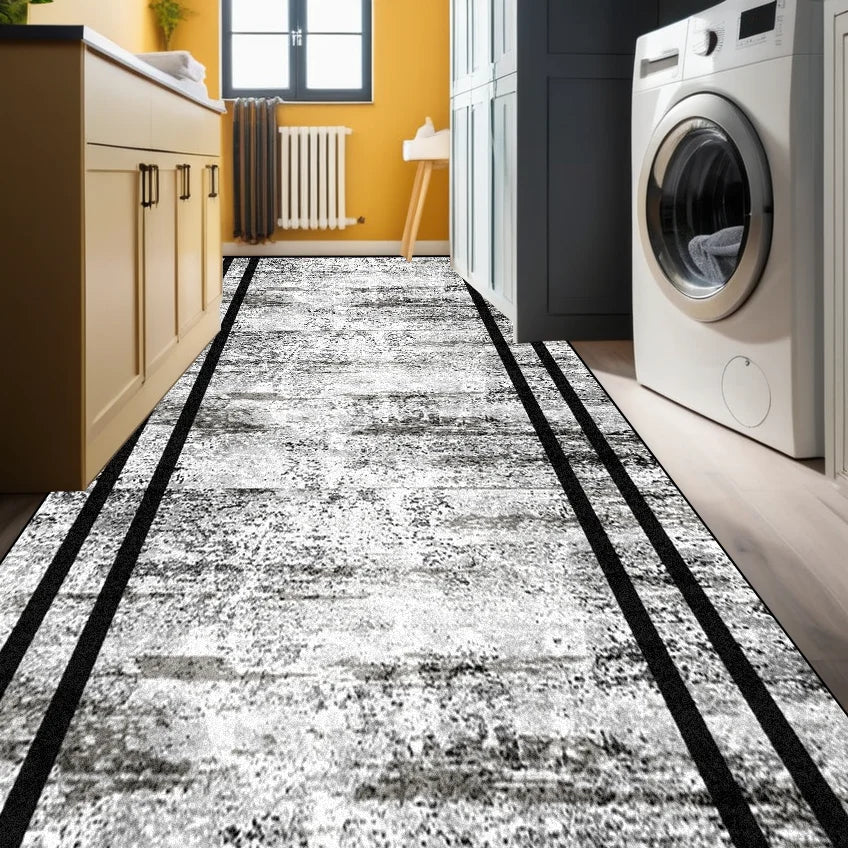 Navak Teppich Moderner geometrischer Flurteppich Küchendekor Rutschfeste Läuferteppiche Badezimmer Durchgangs-Eingangstürmatte Hotellobby Lange Teppiche